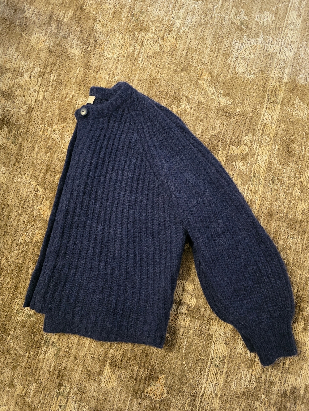 Sezane Navy Emile Cardigan (XL) Excellent Condition
